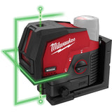 Milwaukee 3622-20 M12 Green Cross Line & Plumb Points Laser
