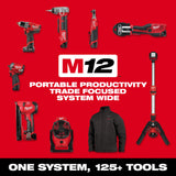 Milwaukee 3622-20 M12 Green Cross Line & Plumb Points Laser