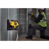 DeWalt DCLE14201GB USB Rechargeable Green Cross Line Laser Base Kit