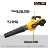 DeWalt DCBL772X1 125 MPH 600 CFM FLEXVOLT 60-Volt MAX Lithium-Ion Cordless Axial Blower with One 3 Ah Battery and Charger