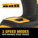 DeWalt DCF845B 20V MAX XR 3-Speed Impact 1/4 in. Driver (Tool Only)