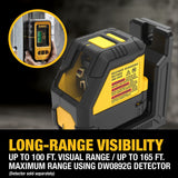 DeWalt DCLE14201RB USB Rechargeable Red Cross Line Laser Base Kit