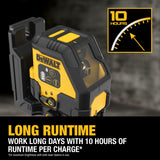 DeWalt DCLE14201RB USB Rechargeable Red Cross Line Laser Base Kit