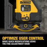 DeWalt DCLE14201RB USB Rechargeable Red Cross Line Laser Base Kit