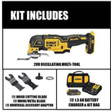 DeWalt DCS356C1 20V MAX XR 3-Speed Cordless Oscillating Multi-Tool Kit