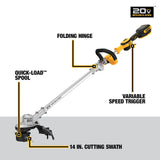 DEWALT DCST922B 20V MAX Cordless 14 in. Folding String Trimmer (Tool Only)