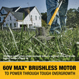 DeWalt DCST970X1S 15 in. 60-Volt MAX Lithium-Ion Cordless FLEXVOLT Brushless String Grass Trimmer with One 3.0 Ah Battery and Charger