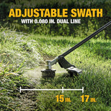 DEWALT DCST972X1 FLEXVOLT 60-Volt MAX Lithium- Ion Electric Cordless Attachment Capable String Trimmer