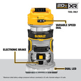 DeWalt DCW600B 20V MAX XR Brushless Cordless Compact Router