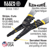 KLEIN 1009 LONG-NOSE WIRE STRIPPER/CRIMPER