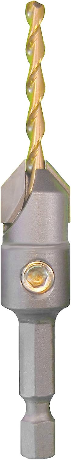 Snappy Tools 46309 9/64 Inch x 1/2 Inch Tungsten Carbide Tipped Countersink with TiN Coated Parabolic Flute Twist Drill