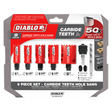 Diablo DHS09SGPCT 9PC Carbide-Tipped Wood & Metal Hole Saw