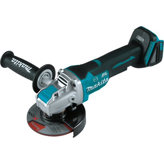 Makita XAG26Z 18V LXT Lithium‑Ion Brushless Cordless 4‑1/2” / 5" Paddle Switch X‑LOCK Angle Grinder, with AFT, Tool Only
