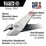 KLEIN D2000-28 8" HIGH-LEVERAGE DIAGONAL-CUTTING PLIERS